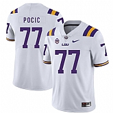 LSU Tigers 77 Ethan Pocic White Nike College Football Jersey Dzhi,baseball caps,new era cap wholesale,wholesale hats